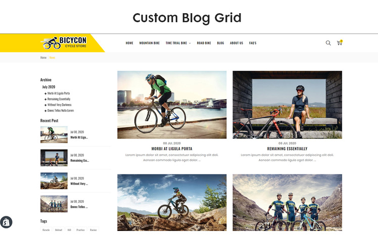 Bicycon The Cycle Bicycle Responsive Shopify Theme #108492