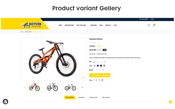 Bicycon The Cycle Bicycle Responsive Shopify Theme #108492