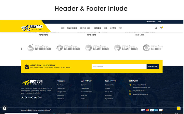 Bicycon The Cycle Bicycle Responsive Shopify Theme #108492
