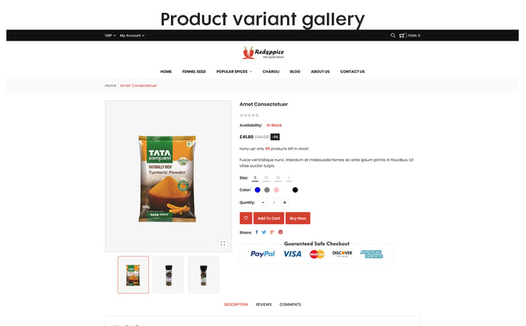 Redspice The Hot Spice Responsive Shopify Theme #110424