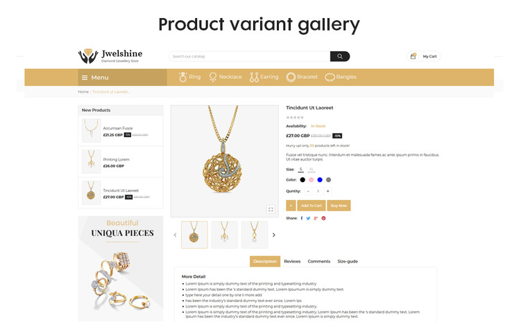 Jwelshine The Jewellery Fashion Premium Shopify Theme #118081