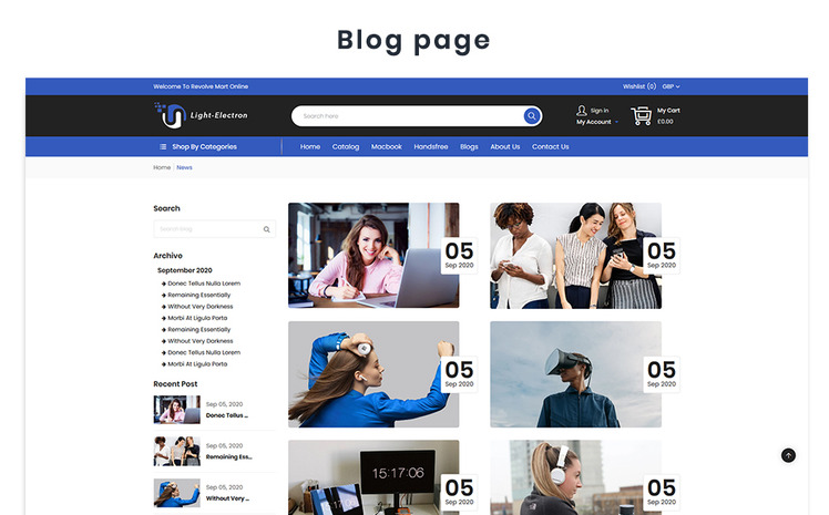 Light Electron The Electronics Mobile Premium Shopify Theme #123626