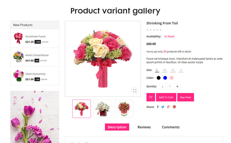 Bossom The Flower Gift Premium Boostrap Shopify Theme #143355