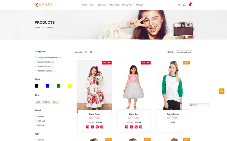 KMART Multipurpose Shopify Theme #86386