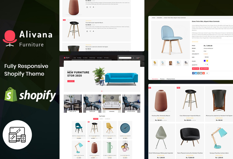Alivana Interior Decor and Lights Shopify Theme #102214