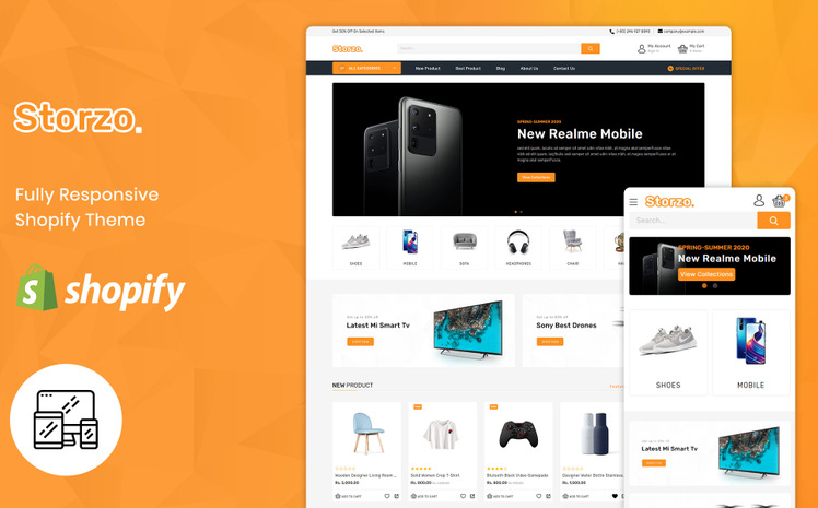 Storzo Multipurpose E commerce Shopify Theme #113516