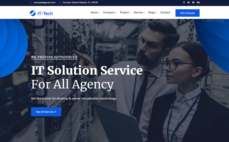 IT-Tech IT Solution & Technology WordPress Theme #98853
