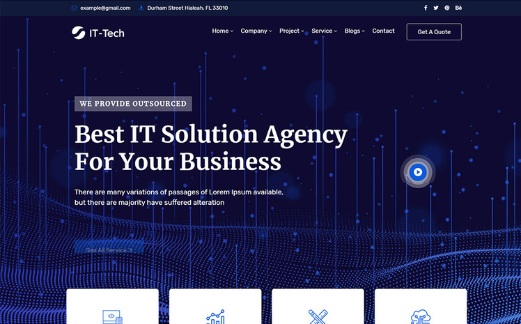 IT-Tech IT Solution & Technology WordPress Theme #98853