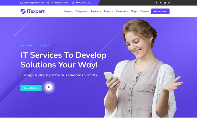 ITexpert IT Solution & Technology WordPress Theme #108528