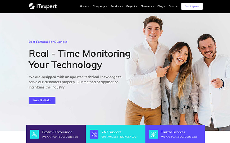 ITexpert IT Solution & Technology WordPress Theme #108528