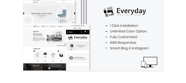 Everyday Furniture Multipurpose Shopify Theme #80495-1