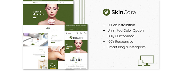 Skin Care Cosmetics Store Shopify Theme #82917-1