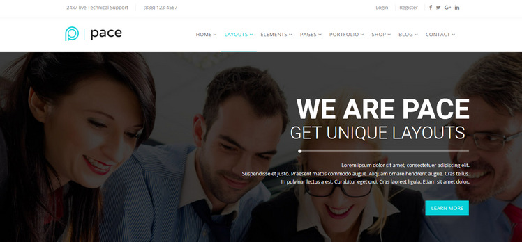Pace - Responsive MultiPurpose Joomla 5 Template #78775