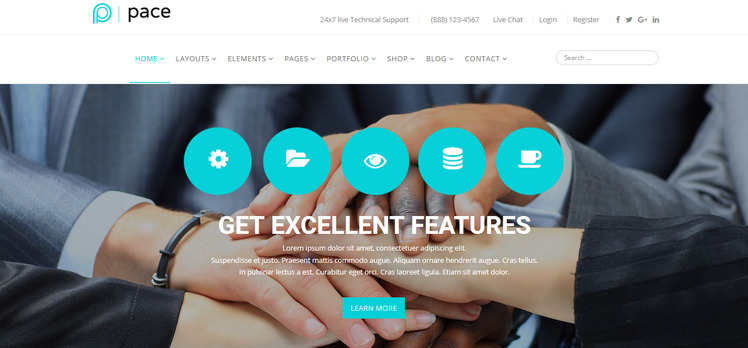 Pace - Responsive MultiPurpose Joomla 5 Template #78775