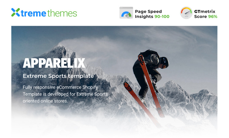 Apparelix Extreme Sports Shop Shopify Theme #145324-1