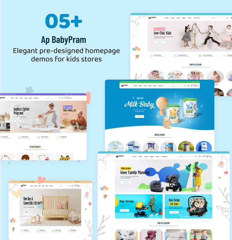 Ap Babypram Kids Fashion Store Shopify Theme #385928