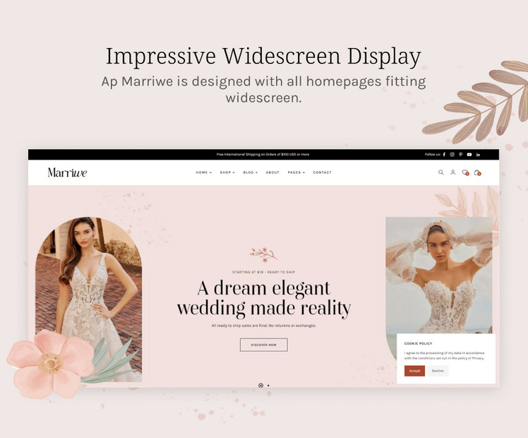 Ap Marriwe Wedding Gown Shopify Theme #371584