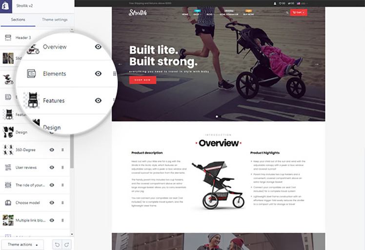 Ap Strollik Flexible Single Product E commerce Shopify Theme #261995