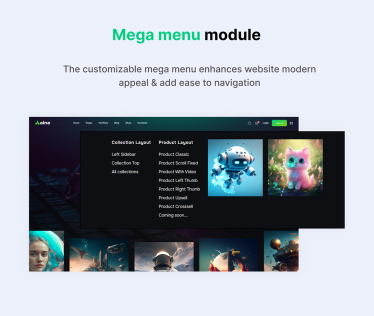 Ap Aine AI Image Generator Shopify Theme #424615