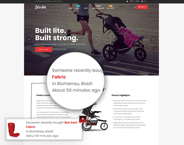 Ap Strollik Flexible Single Product E commerce Shopify Theme #261995
