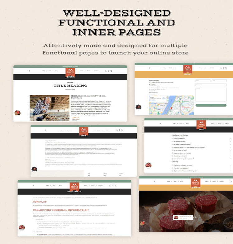 Ap Choper Fresh Meat Supermarket Shopify Theme #343939