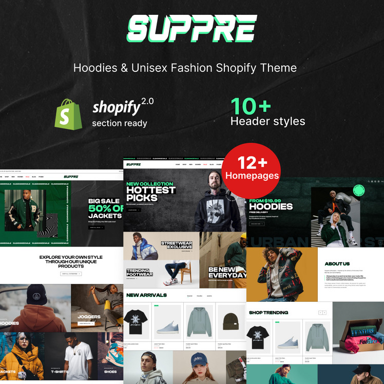 Ap Suppre Hoodies Unisex Fashion Shopify Theme #343646