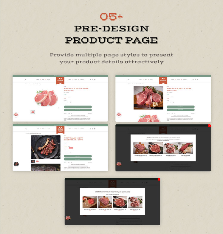 Ap Choper Fresh Meat Supermarket Shopify Theme #343939