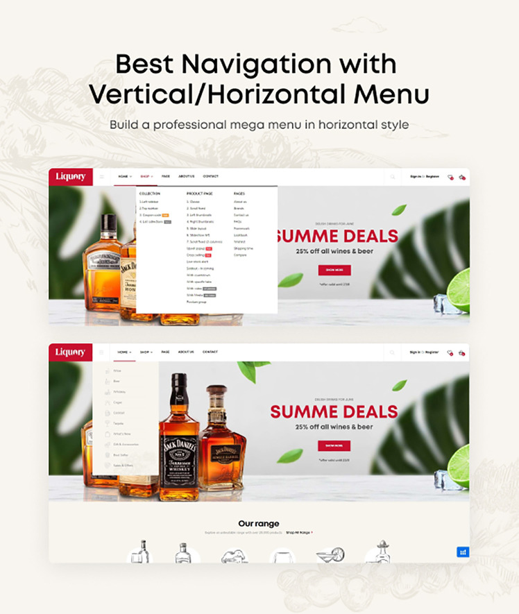 Ap Liquory Wine Shop Shopify Theme #288370