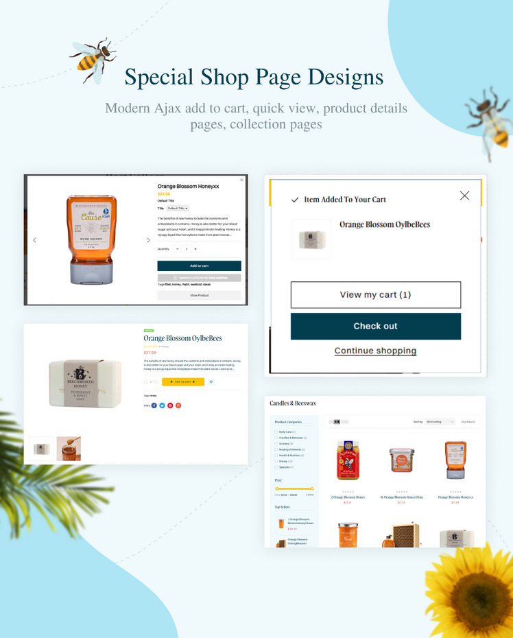 Ap Beezi Honey Organic Food Shopify Theme #351422