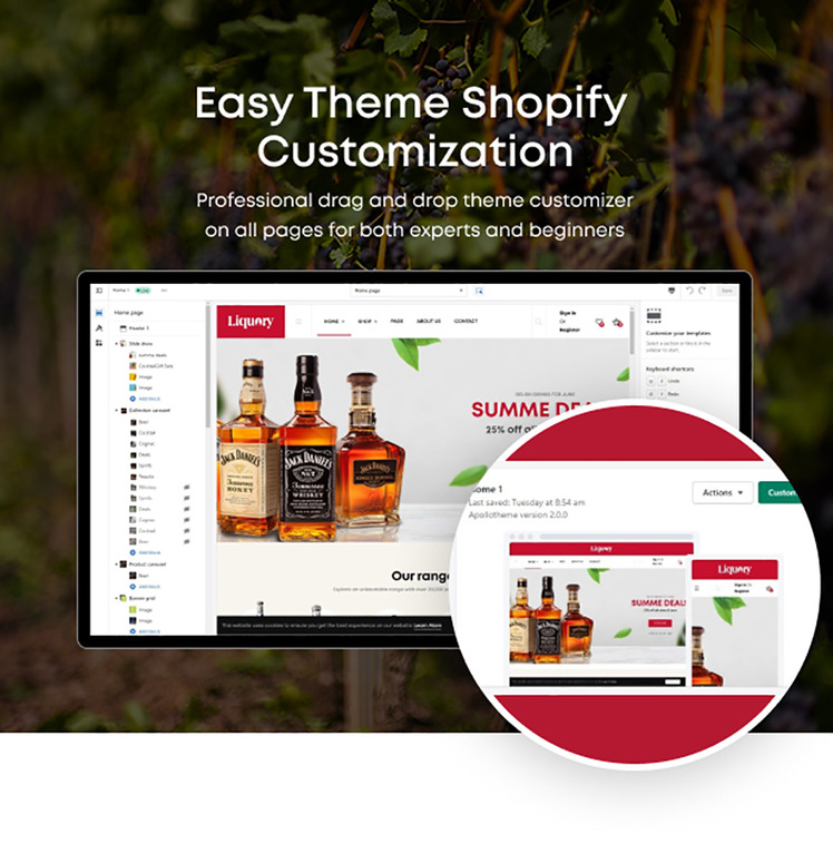 Ap Liquory Wine Shop Shopify Theme #288370