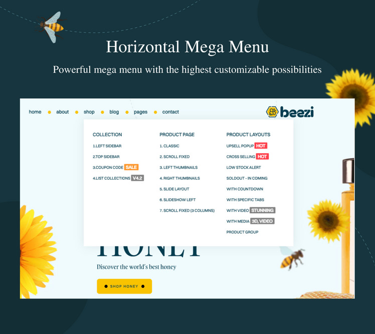 Ap Beezi Honey Organic Food Shopify Theme #351422