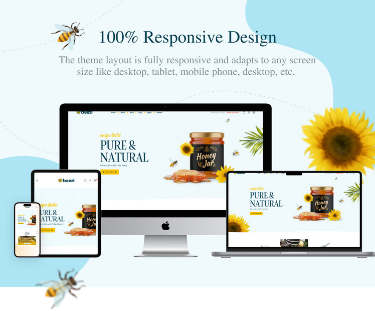 Ap Beezi Honey Organic Food Shopify Theme #351422