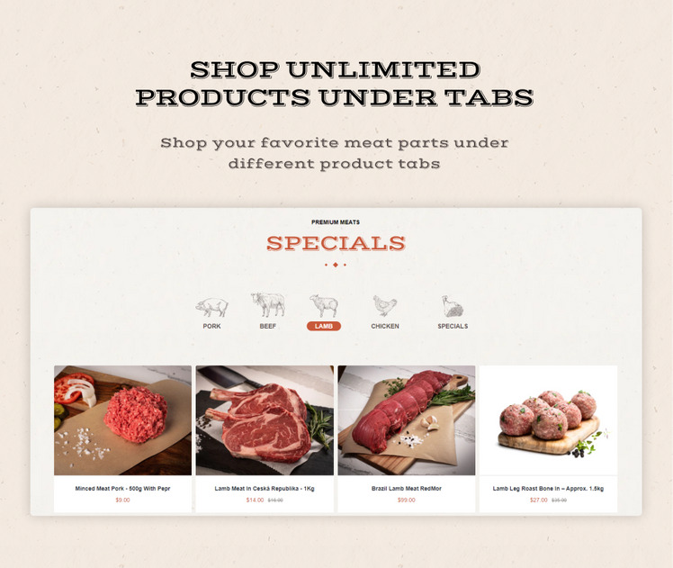Ap Choper Fresh Meat Supermarket Shopify Theme #343939