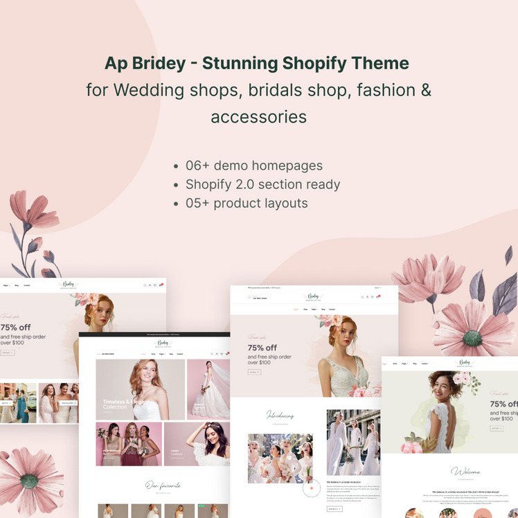 Ap Bridey Wedding Store Shopify Theme #386525