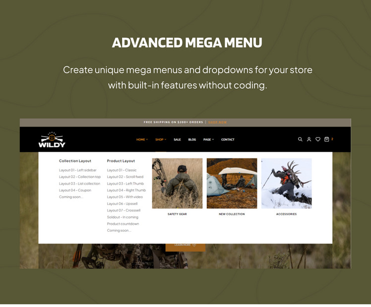 Ap Wildy Hunting Outdoor Shopify Theme #401554