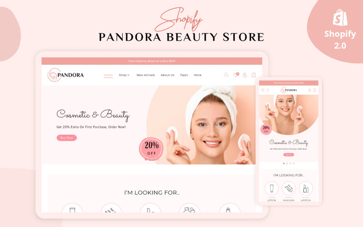 Beauty Shopify Theme SkinCare Shopify Theme Boutique Shopify Template Shopify OS #297330-3