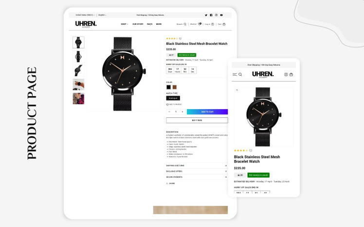 Luxury Shopify Watch Template Shopify Watches Stores Shopify Smart Watch Store Shopify #330324-4