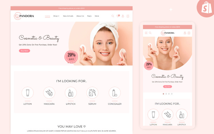 Beauty Shopify Theme SkinCare Shopify Theme Boutique Shopify Template Shopify OS #297330-4
