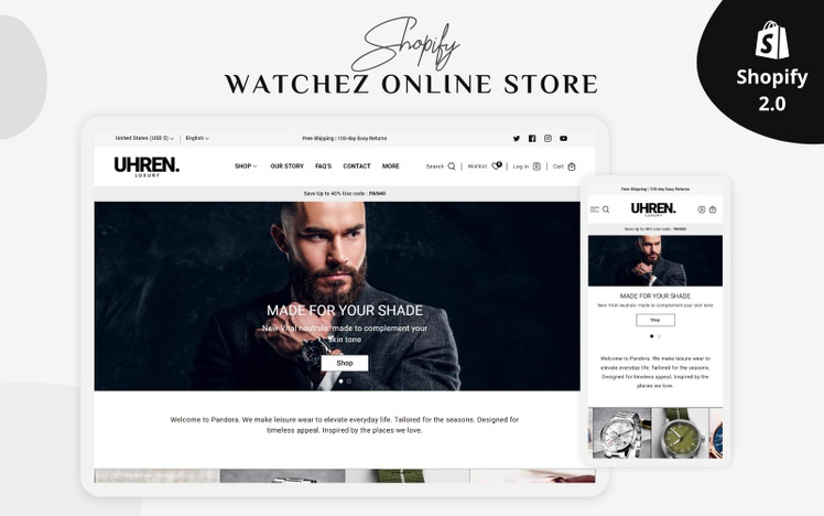 Luxury Shopify Watch Template Shopify Watches Stores Shopify Smart Watch Store Shopify #330324-1