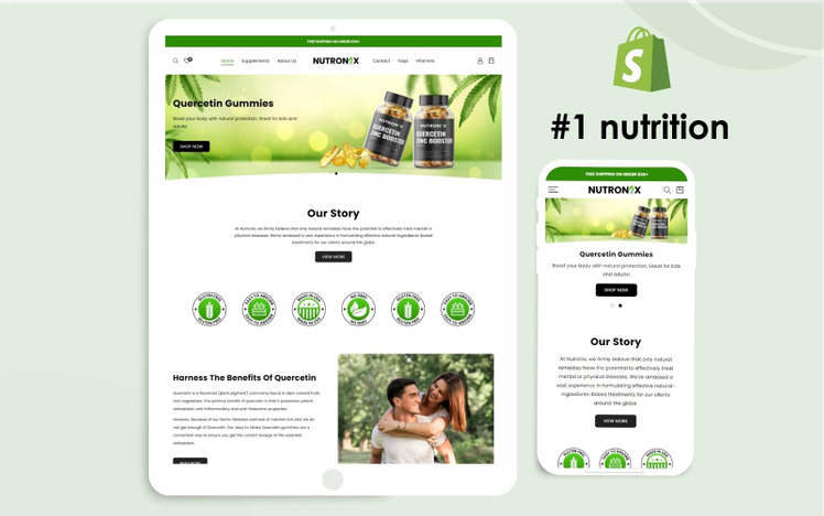 Nutronix Shopify Nutrition Theme Shopify Health Care Products Shopify Supplement shopify #321116-2