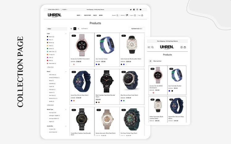 Luxury Shopify Watch Template Shopify Watches Stores Shopify Smart Watch Store Shopify #330324-3