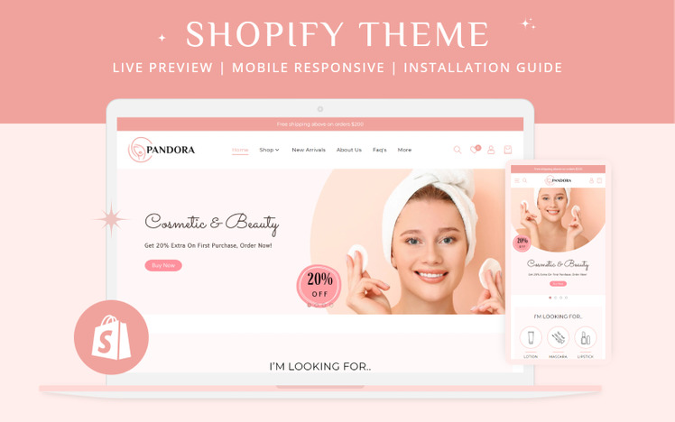 Beauty Shopify Theme SkinCare Shopify Theme Boutique Shopify Template Shopify OS #297330-1