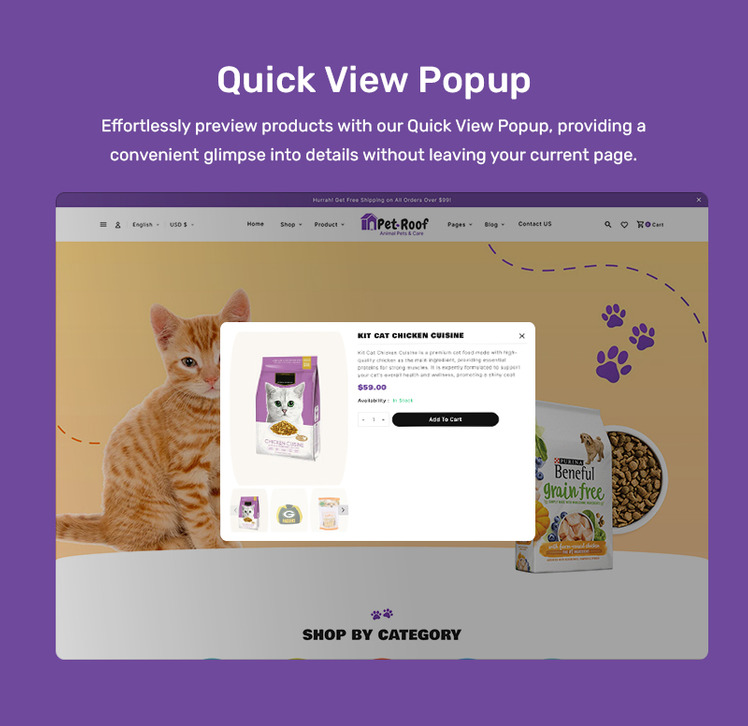 PetRoof Animal Pets Care Shopify Responsive Theme #390611-12