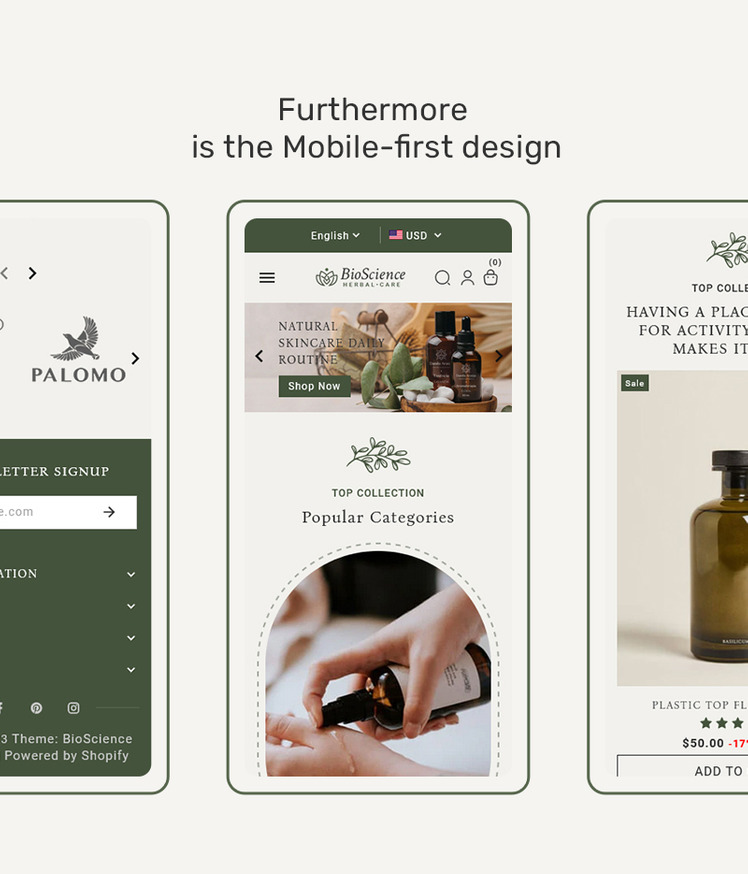 BioScience Crafted Shopify Beauty Herbal Cosmetics Skin Care Science Theme #367728-7
