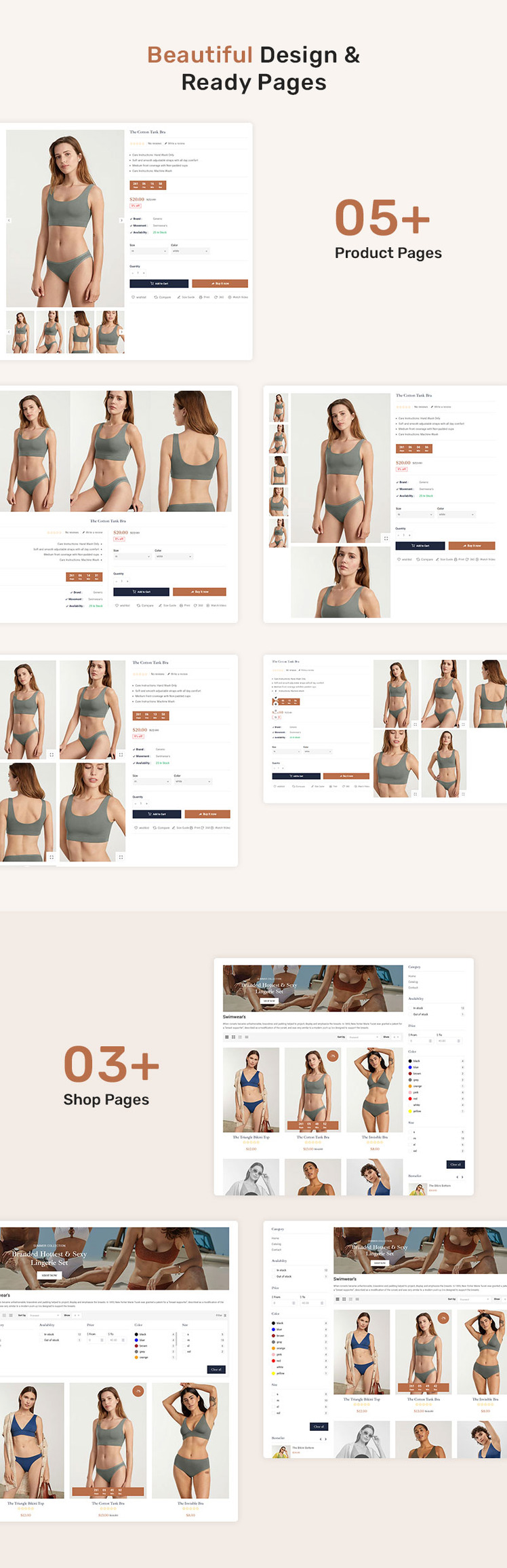 ozzie Sexy Lingerie Swimwear and Undergarments Shopify OS Responsive Theme #270630-4