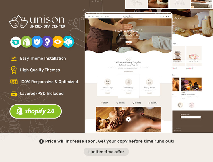 Unison Shopify Theme for Spa Beauty Health Wellness Stores #352258-1