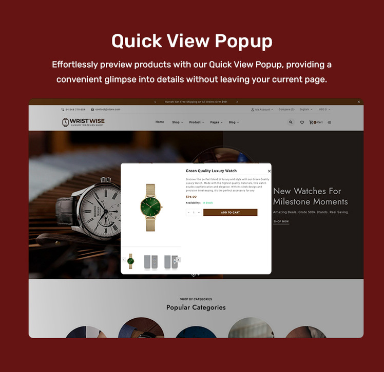 WristWise Watches Accessories Shopify Theme #385252-12