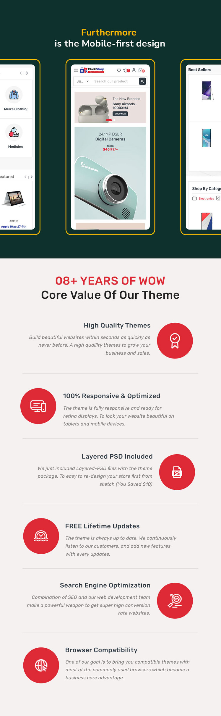 ClickShop Electronic Marketplace Store Shopify OS Responsive Theme #295107-4