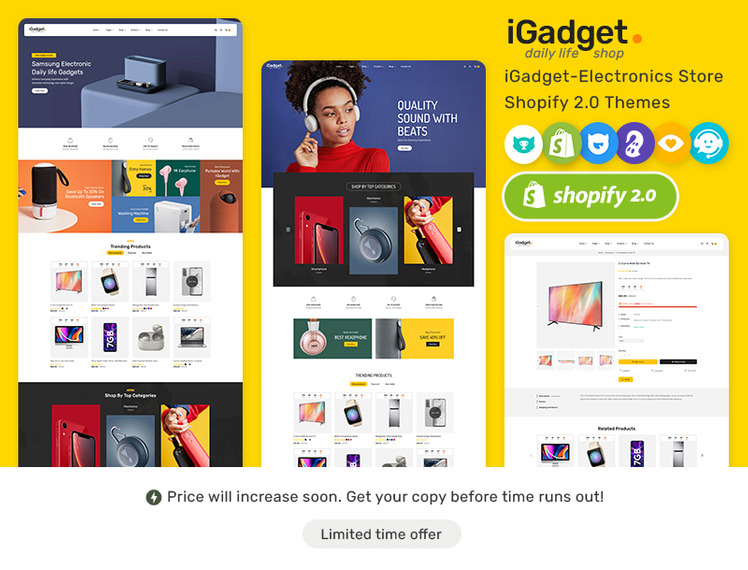 iGadget Minimal Shopify Theme For Electronics Gadgets Speakers #369812-1