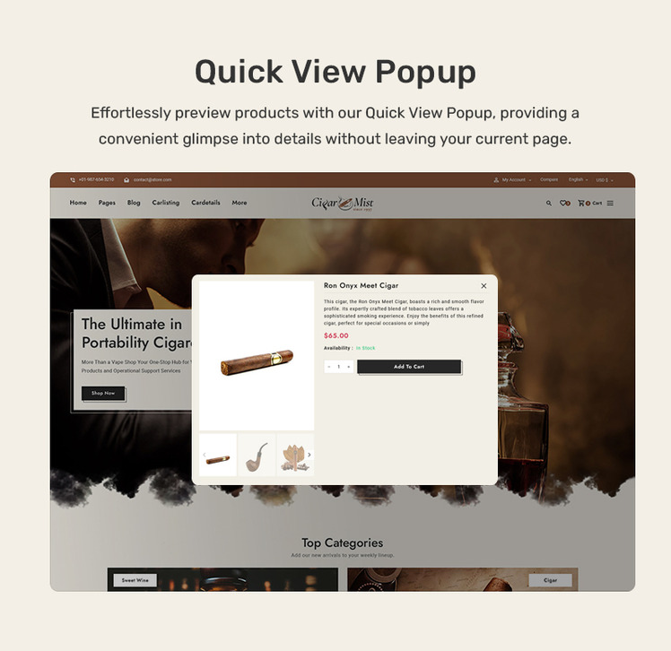 CigarMist Shopify Theme for Cigar Tobacco Stores #429131-11